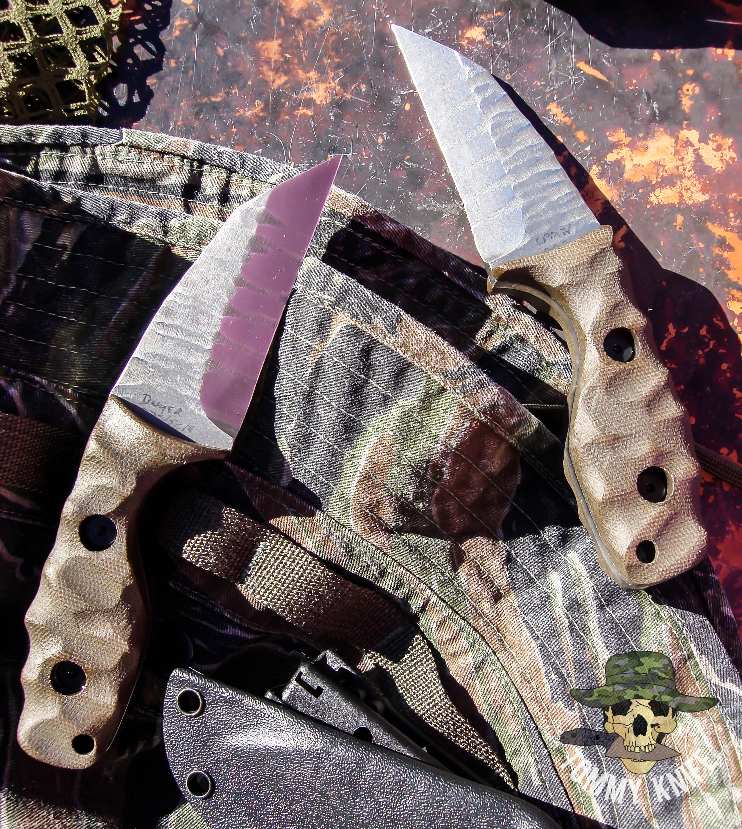 Tommy Knife® Hotel - Sculpted Blades with G10 Caveman Grips