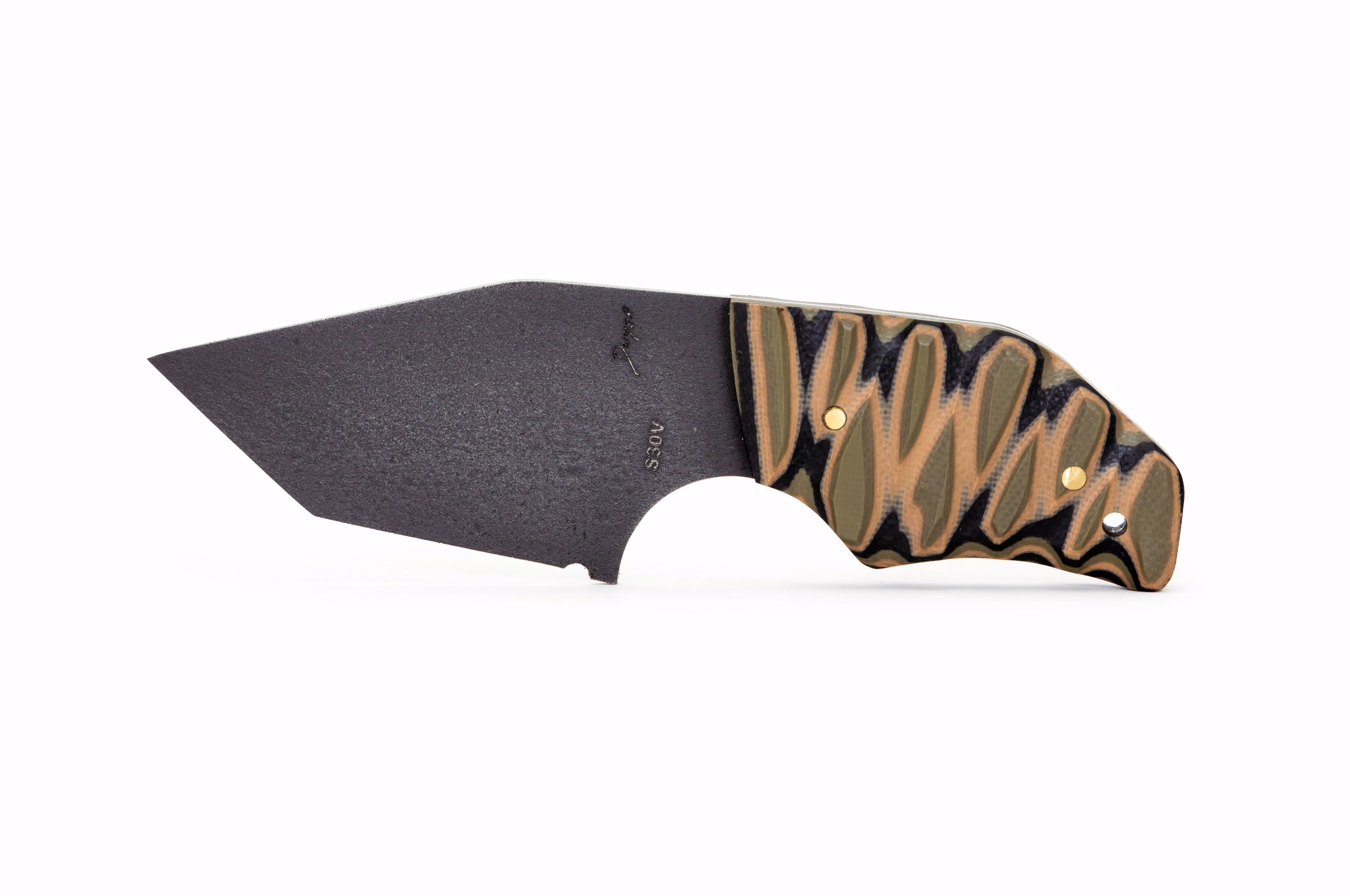 Tommy Knife® Delta with G10 Caveman Grip - Right Grind