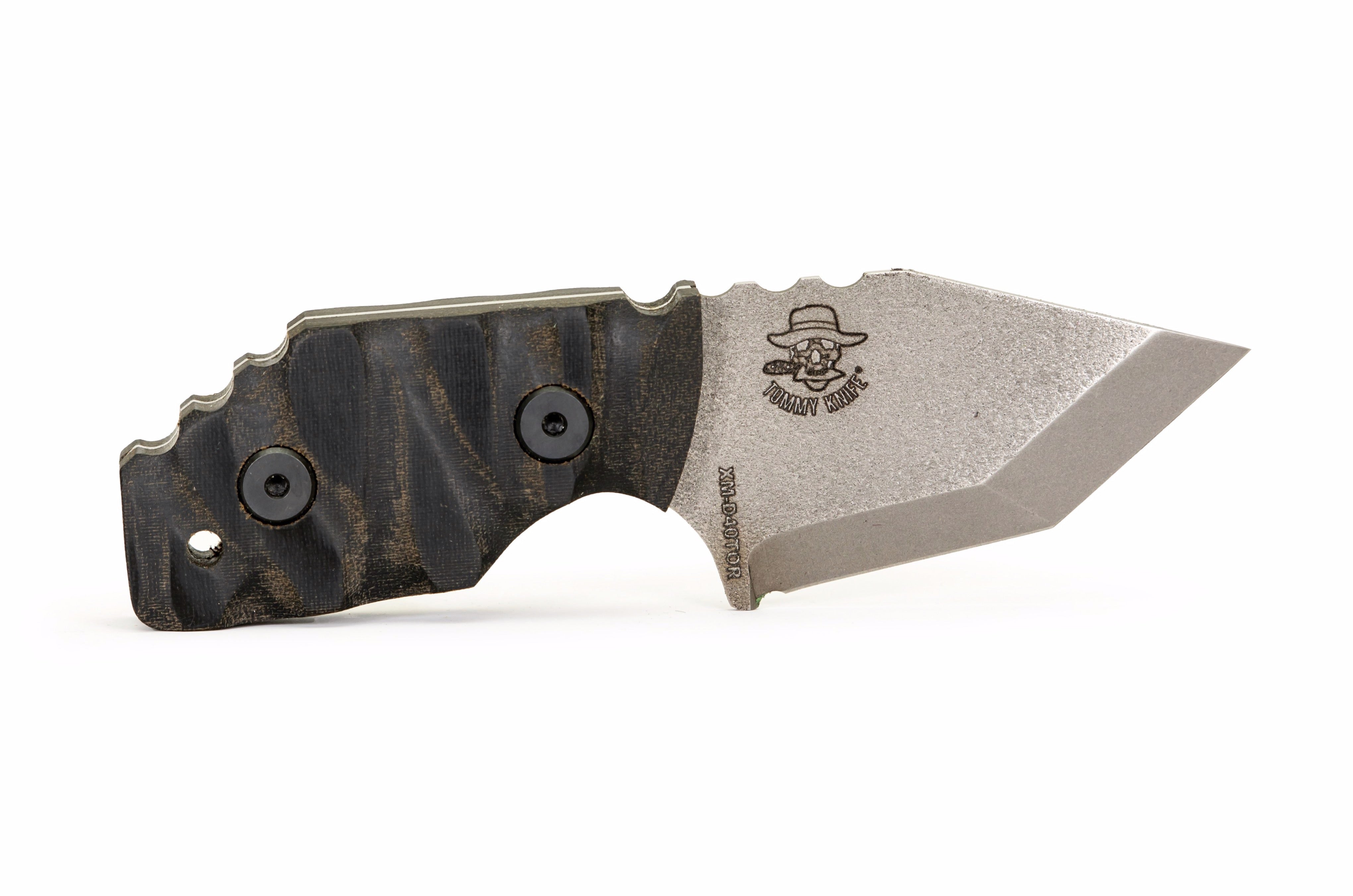 Tommy Knife® Delta with Micarta Caveman Grip - Right Grind