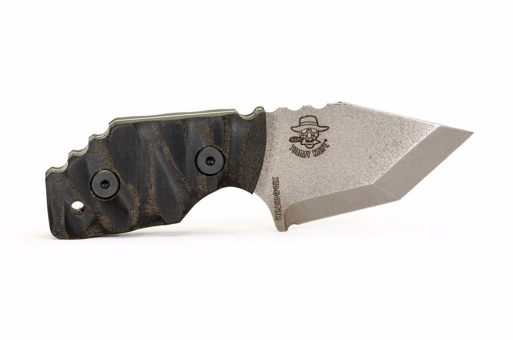 Tommy Knife® Delta with Micarta Caveman Grip - Right Grind