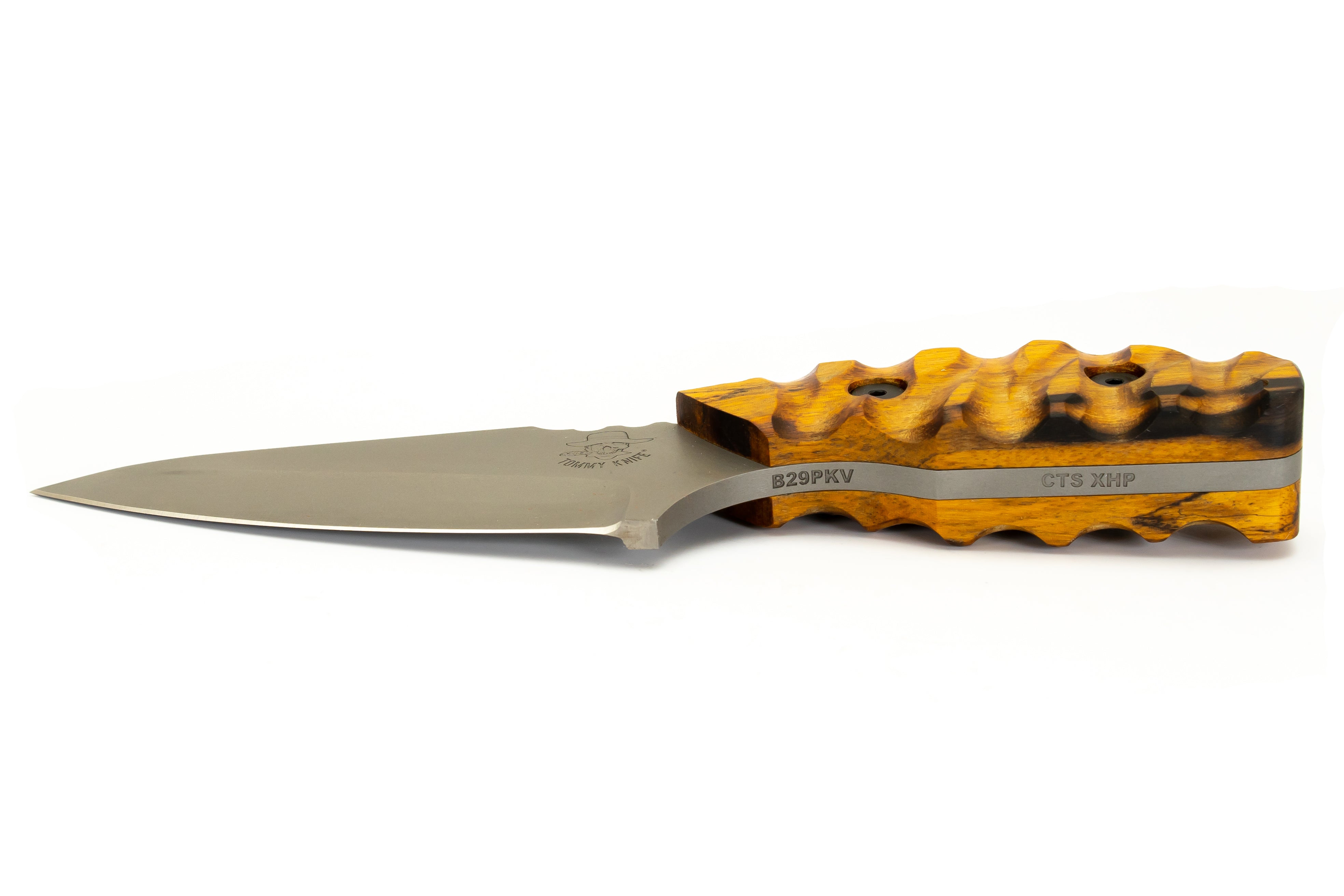 Tommy Knife® Bravo with Lignum Vitae Wood Caveman Grip