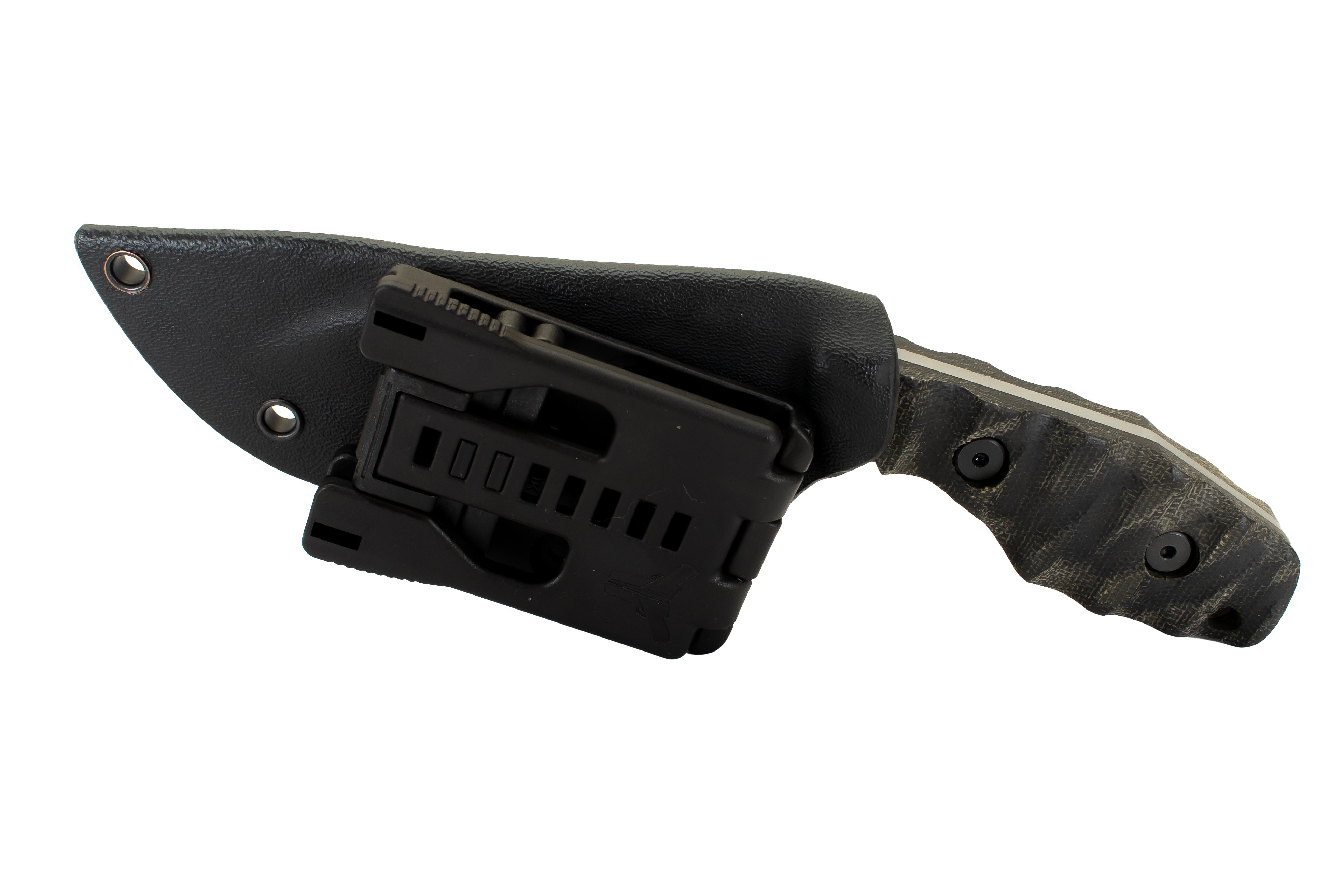 Tommy Knife® Hotel - Sculpted Blade with Micarta Caveman Grip - Left Grind