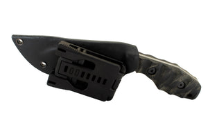 Tommy Knife® Hotel - Sculpted Blade with Micarta Caveman Grip - Left Grind